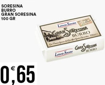 Vantaggio Cash&Carry SORESINA BURRO GRAN SORESINA 100 GR offerta