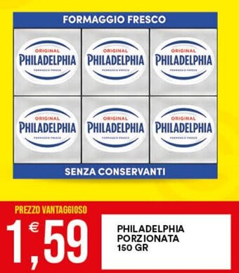 Vantaggio Cash&Carry PHILADELPHIA PORZIONATA 150 GR offerta