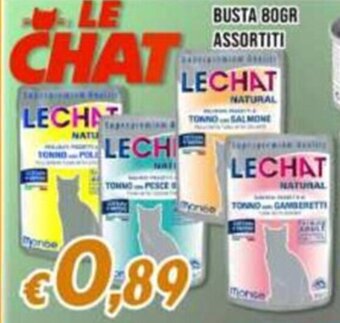 Supermercati Emark LECHAT BUSTA 80GR ASSORTITI offerta