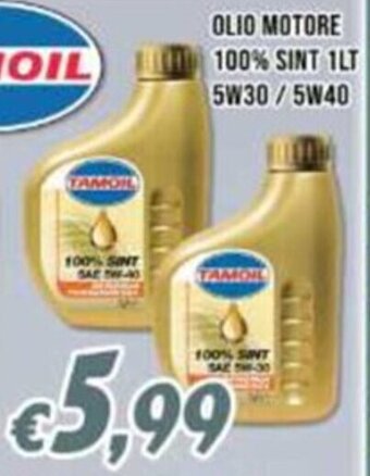 OLIO MOTORE 100% SINT 1LT 5W30/5W40