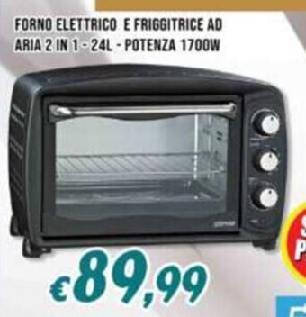 Supermercati Emark FORNO ELETTRICO E FRIGGITRICE AD ARIA 2 IN 1-24L-POTENZA 1700W offerta