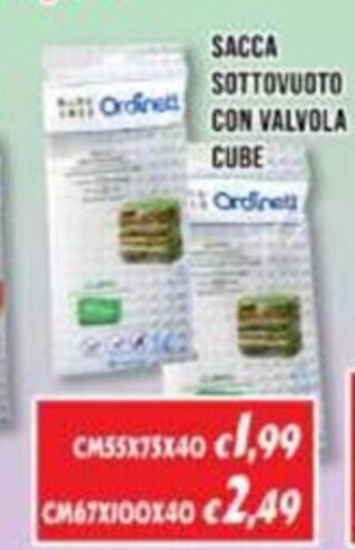 Supermercati Emark SACCA SOTTOVUOTO CON VALVOLA CUBE offerta