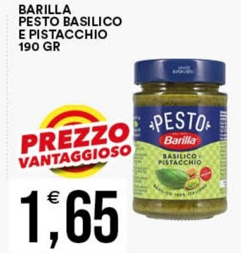 Vantaggio Cash&Carry BARILLA PESTO BASILICO E PISTACCHIO 190 GR offerta