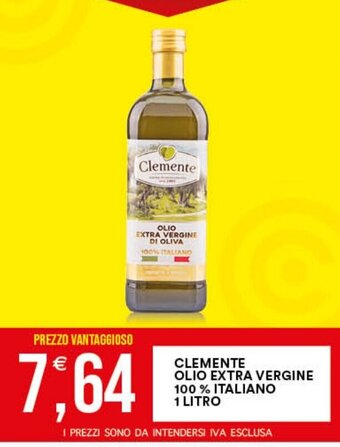 Vantaggio Cash&Carry CLEMENTE OLIO EXTRA VERGINE 100% ITALIANO 1 LITRO offerta