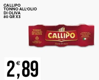 Vantaggio Cash&Carry CALLIPO TONNO ALL'OLIO DI OLIVA 80 GR X3 offerta