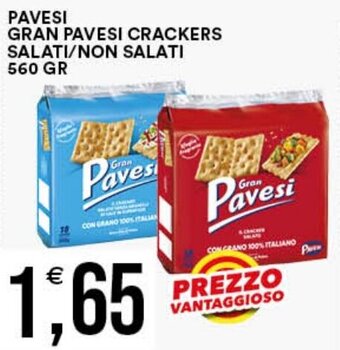 Vantaggio Cash&Carry PAVESI GRAN PAVESI CRACKERS SALATI/NON SALATI 560 GR offerta