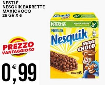 Vantaggio Cash&Carry NESTLÈ NESQUIK BARRETTE MAXICHOCO 25 GR X 6 offerta
