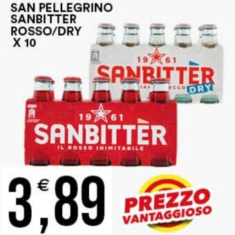 Vantaggio Cash&Carry SAN PELLEGRINO SANBITTER ROSSO/DRY X 10 offerta