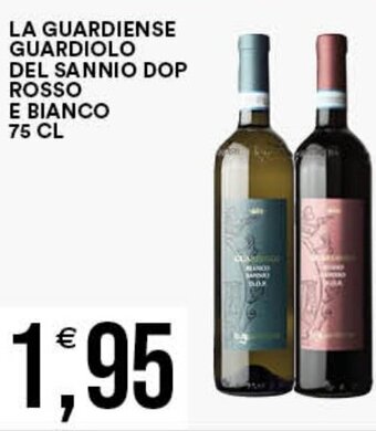 Vantaggio Cash&Carry LA GUARDIENSE GUARDIOLO DEL SANNIO DOP ROSSO E BIANCO 75 CL offerta