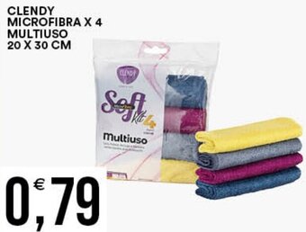 Vantaggio Cash&Carry CLENDY MICROFIBRA X 4 MULTIUSO 20 X 30 CM offerta