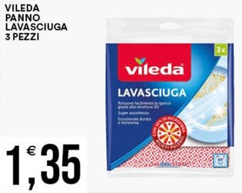 Vantaggio Cash&Carry VILEDA PANNO LAVASCIUGA 3 PEZZI offerta