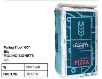 Docks Market Farina Tipo "00" Blu MOLINO SIGNETTI kg 25 offerta