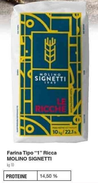 Docks Market Farina Tipo "1" Ricca MOLINO SIGNETTI kg 10 offerta