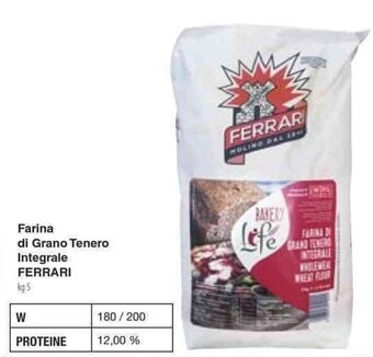 Docks Cash&Carry Farina di Grano Tenero Integrale FERRARI kg 5 offerta
