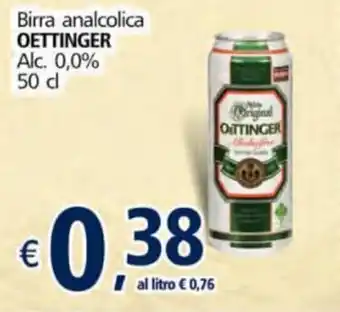 Alter Discount Oettinger Birra analcolica Alc. 0,0% 50cl offerta