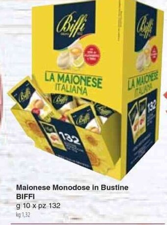 Docks Cash&Carry Maionese Monodose in Bustine BIFFI g 10 x pz 132 offerta