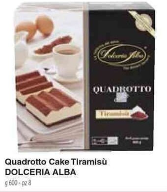 Quadrotto Cake Tiramisù DOLCERIA ALBA g 600 - pz 8