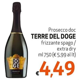 Maxi Family Prosecco doc TERRE DEL DOGE frizzante spago/ extra dry ml 750 offerta