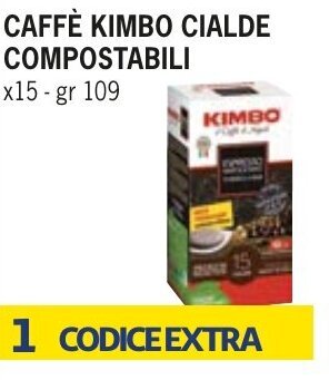 Maxi Family CAFFÈ KIMBO CIALDE COMPOSTABILI x15 - gr 109 offerta