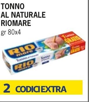 Maxi Family TONNO AL NATURALE RIOMARE gr 80x4 offerta