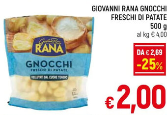 Famila Market GIOVANNI RANA GNOCCHI FRESCHI DI PATATE 500 g offerta