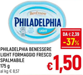 Famila Market PHILADELPHIA BENESSERE LIGHT FORMAGGIO FRESCO SPALMABILE 175 g offerta