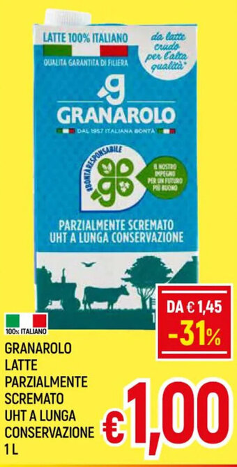 Famila Market GRANAROLO LATTE PARZIALMENTE SCREMATO UHT A LUNGA CONSERVAZIONE 1L offerta