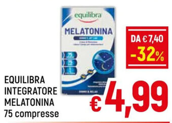 Famila Market EQUILIBRA INTEGRATORE MELATONINA 75 compresse offerta