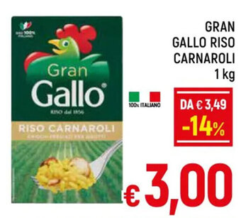 Famila Market GRAN GALLO RISO CARNAROLI 1 kg offerta