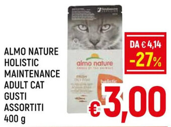 Famila Market ALMO NATURE HOLISTIC MAINTENANCE ADULT CAT 400 g offerta