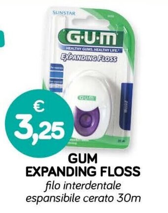 GUM EXPANDING FLOSS filo interdentale espansibile cerato 30m