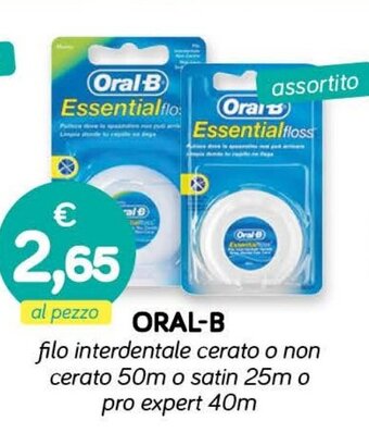 Il Tulipano Oral B filo interdentale cerato o non cerato 50m o satin 25m o pro expert 40m offerta