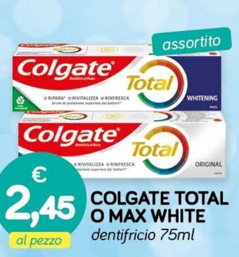 Il Tulipano COLGATE TOTAL O MAX WHITE dentifricio 75ml offerta