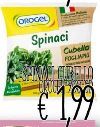 Xxs Market SPINACI CUBELLO OROGEL 900 GR offerta