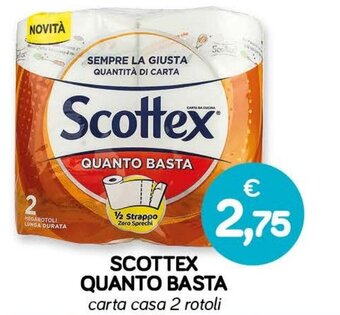 Il Tulipano SCOTTEX QUANTO BASTA carta casa 2 rotoli offerta