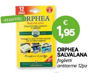 ORPHEA SALVALANA foglietti antitarme 12pz