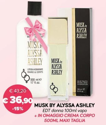 Il Tulipano MUSK BY ALYSSA ASHLEY EDT donna 100ml vapo offerta