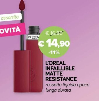 Il Tulipano L'OREAL INFAILLIBLE MATTE RESISTANCE offerta