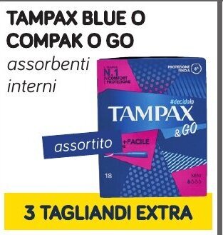 Il Tulipano TAMPAX BLUE O COMPAK O GO assorbenti interni offerta