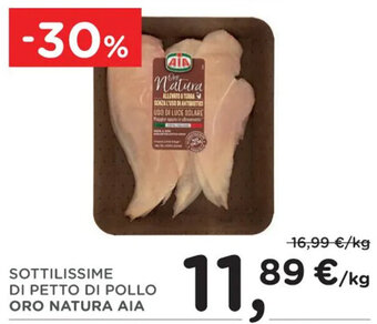 Poli SOTTILISSIME DI PETTO DI POLLO ORO NATURA AIA offerta