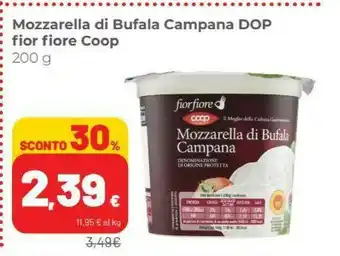 Coop Coop - Mozzarella Di Bufala Campana Fior Fiore 200 G(ml) offerta