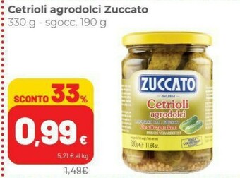 Coop Zuccato Cetrioli Agrodolci offerta