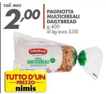 Italmark PAGNOTTA MULTICEREALI DAILYBREAD g 400 offerta