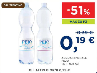 ACQUA MINERALE PEJO 1,5 l