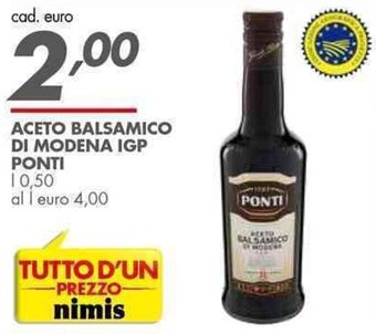 Italmark ACETO BALSAMICO DI MODENA IGP PONTI 0,50 l offerta
