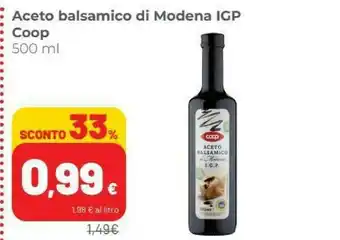 Coop Coop - Aceto Balsamico Di Modena I.G.P. 500 G(ml) offerta