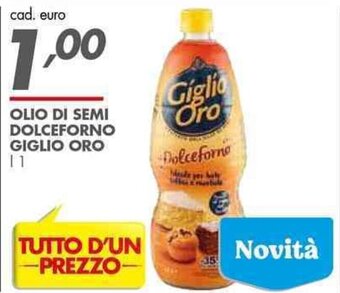 Italmark OLIO DI SEMI DOLCEFORNO GIGLIO ORO 1 l offerta