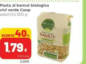 Coop Coop - Mezze Penne Kamut Vivi Verde 500 G(ml) offerta