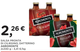 SALSA PRONTA DI CILIEGINO, DATTERINO AGROMONTE 2x330 g