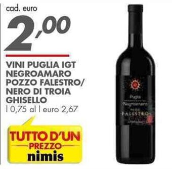 VINI PUGLIA IGT NEGROAMARO POZZO FALESTRO/ NERO DI TROIA GHISELLO l 0,75